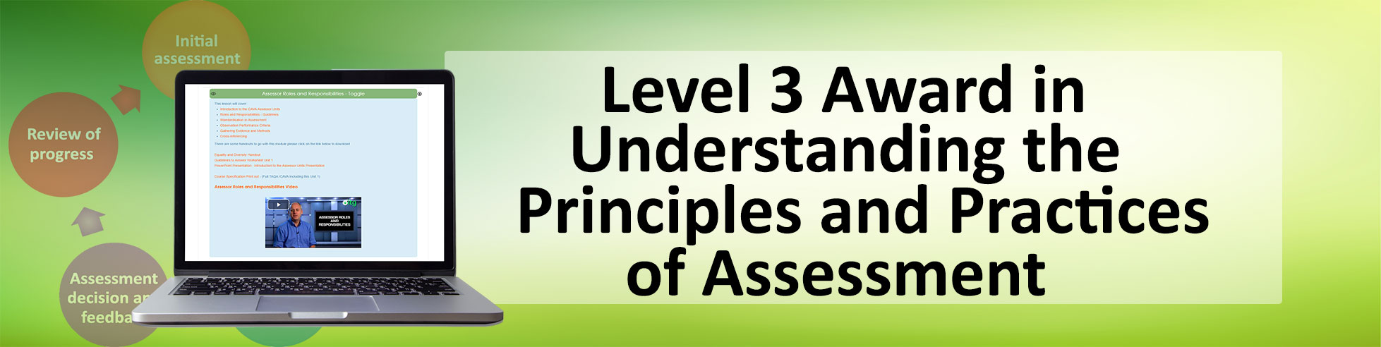 level 3 award in understanding the principles of assessment