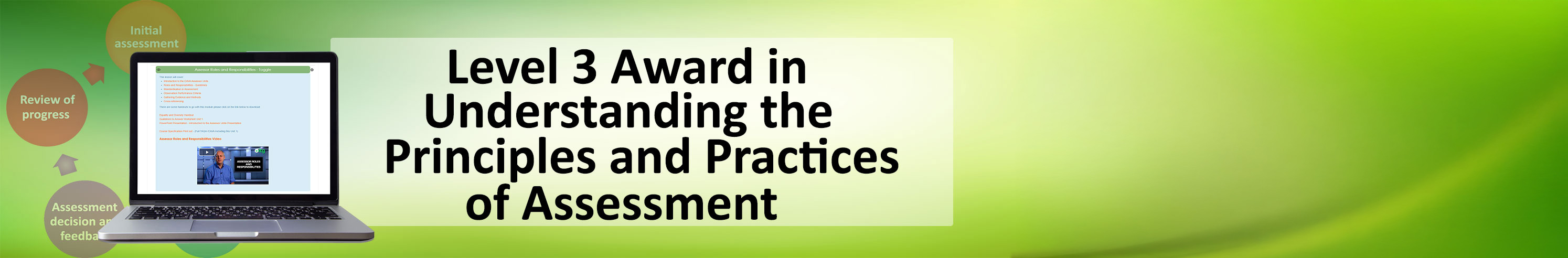 level 3 award in understanding the principles of assessment